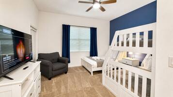 Desk, iron/ironing board, travel crib, WiFi (free)