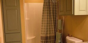 Shower, hair dryer, towels - Mulberry River front cabin near ATV/OHV trailheads at Cass, Arkansas. Save 10% each day when booking 5 days or more. (Ozark)