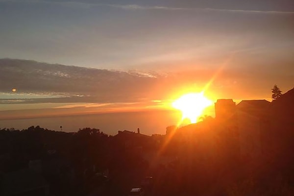 Sunset from the decks ... ocean views from every floor in the Sanctuary
