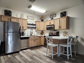 Microwave, oven, stovetop, dishwasher