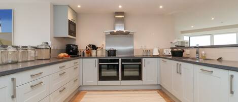 Fridge, dishwasher, electric kettle, toaster