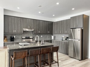 Deluxe Apartment | Private kitchen | Fridge, microwave, oven, stovetop - Luxurious Waterfront Retreat  (Toronto)