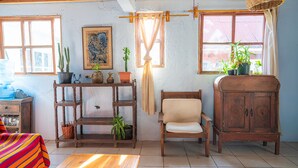 Classic Cabin | Living area - Eden Holistic Retreat & Event Center (San Marcos La Laguna)