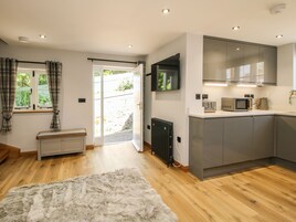 Fridge, dishwasher, electric kettle, toaster