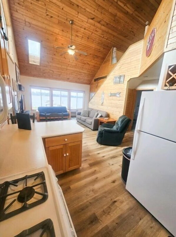 Smart TV, fireplace, computer monitors