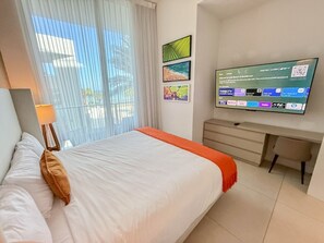 Desk, iron/ironing board, travel crib, WiFi