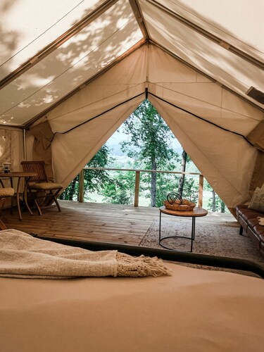 Luxury Glamping tent in Ouachita Mountains