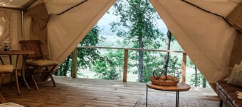 Luxury Glamping tent in Ouachita Mountains