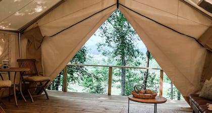 Luxury Glamping tent in Ouachita Mountains