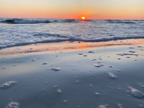 On the beach, sun loungers, beach towels - Gorgeous 2 Bed 2 Bath Gulf front, just steps to the white powder beach (Siesta Key)