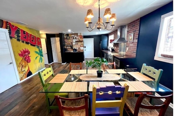Open concept Dining area seats 8