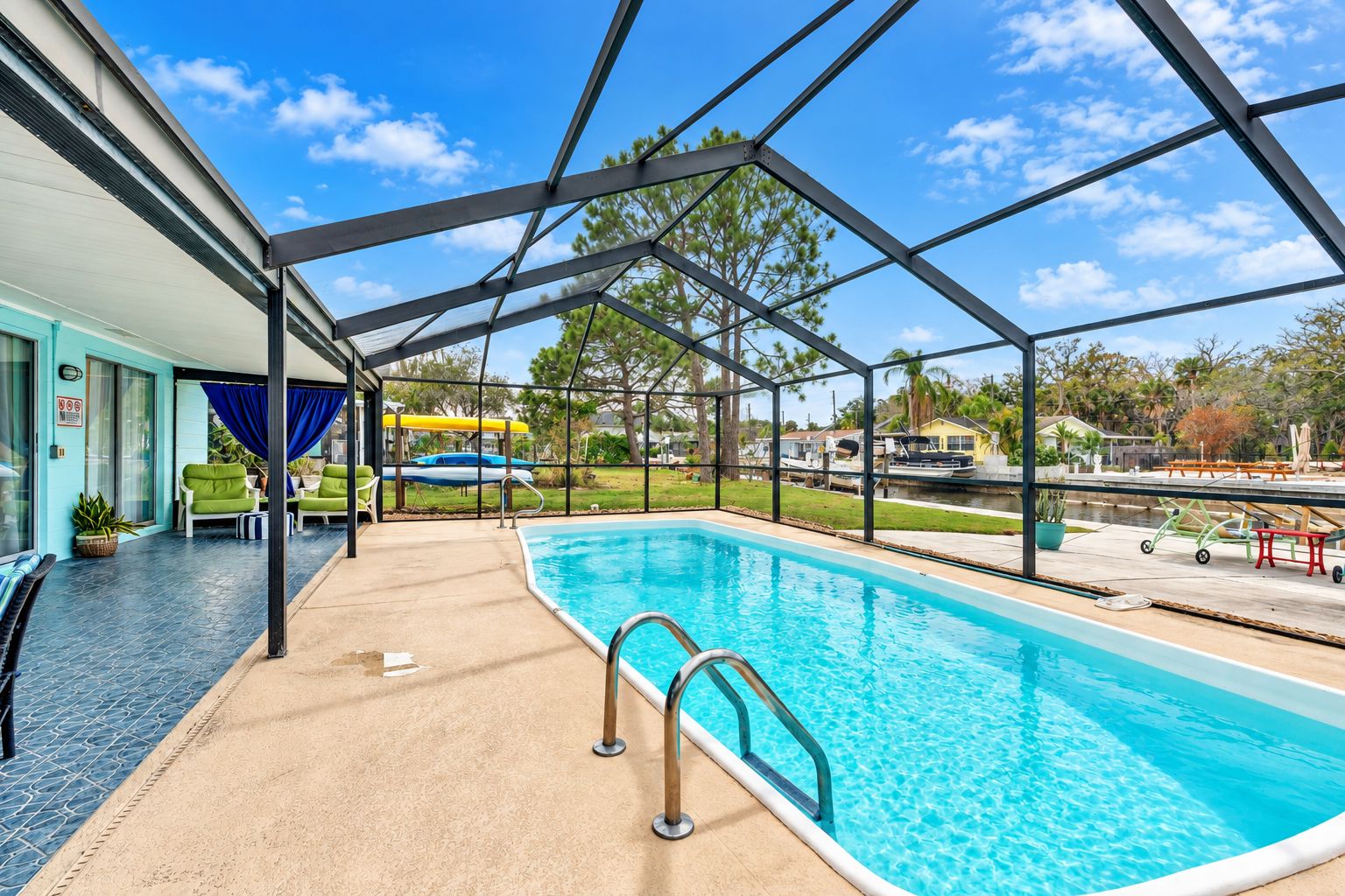 Enjoy a refreshing swim or simply relax on our comfortable lounge chairs, soaking up the sun's warmth.