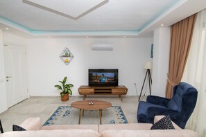 Appartement Luxe, 1 chambre, vue mer, vue mer | Coin séjour