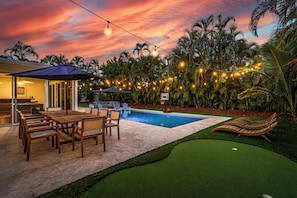 A heated pool