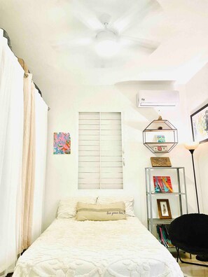 1 غرفة نوم وواي فاي وملاءات أسرّة