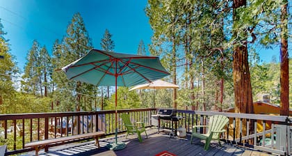 Updated home with spacious deck, grill, fireplace w/ Mini Splits