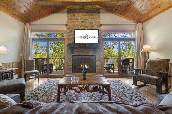 Smart TV, fireplace, table football