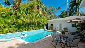 Outdoor pool, a heated pool