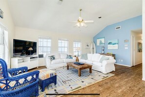 Smart TV, DVD player, books