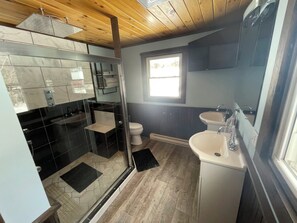 Shower, hair dryer, towels, soap - Long term newly remodeled two bed two bath with spacious lawns and patios (Lake Placid)