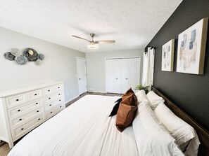 Master bedroom with king bed