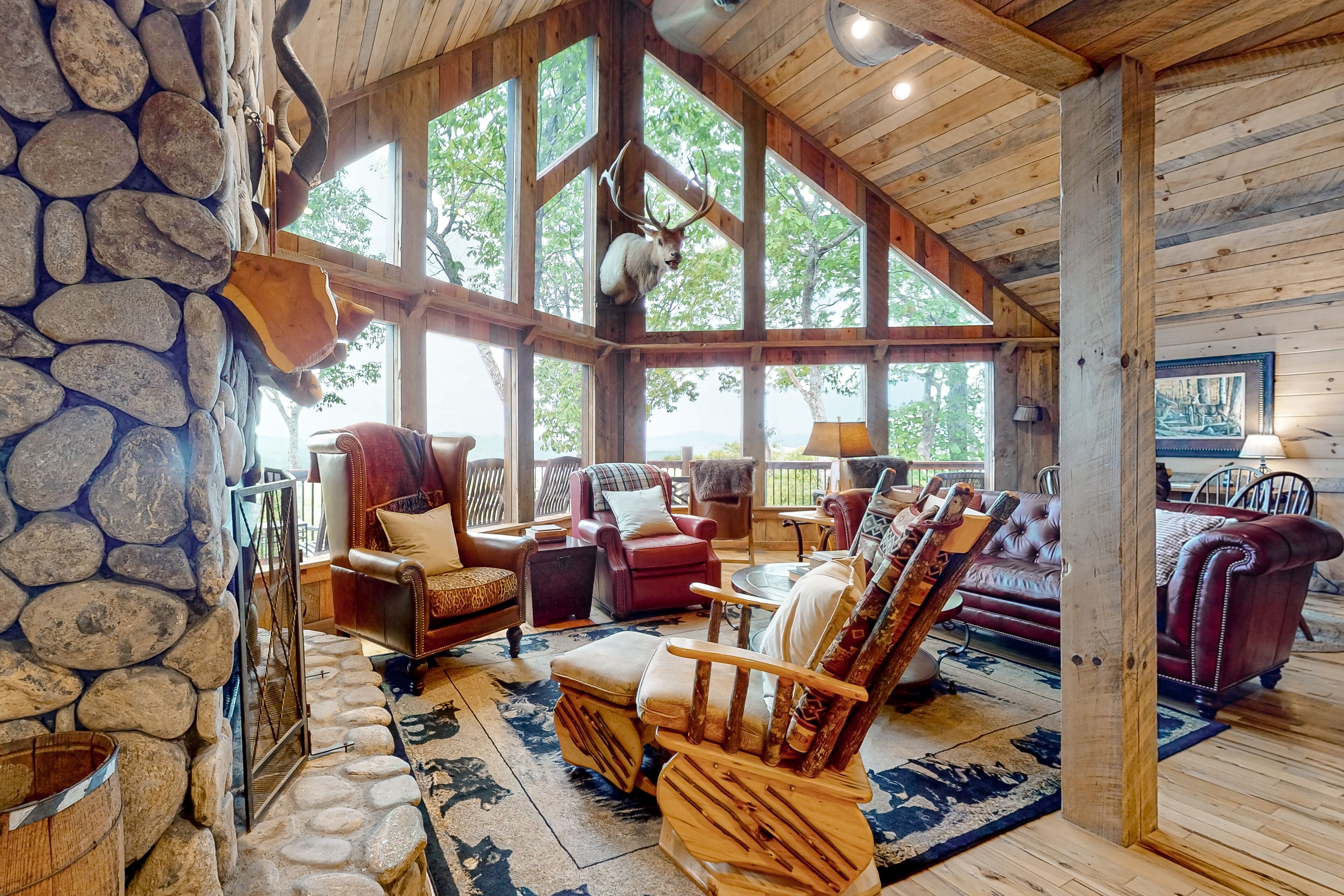 TV, fireplace, foosball