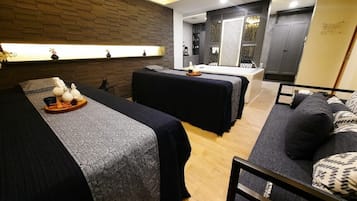 Body treatments, aromatherapy, Thai massages, body wraps, body scrubs