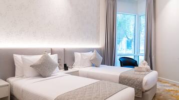 1 slaapkamer, een minibar, een kluis op de kamer, een bureau