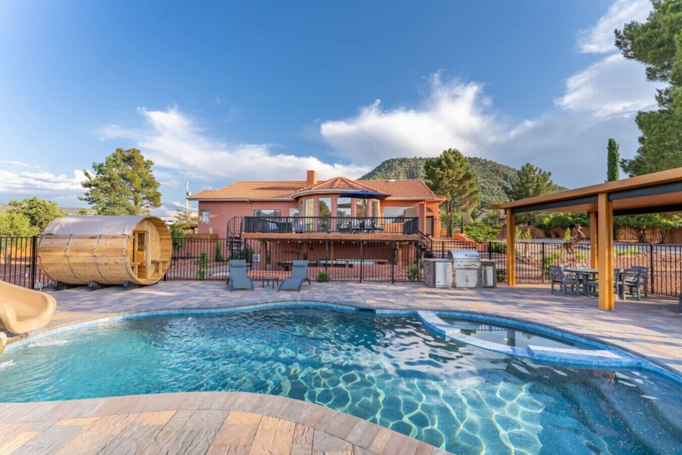 A heated pool