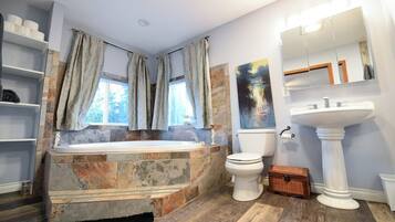 Bathtub, hair dryer, towels