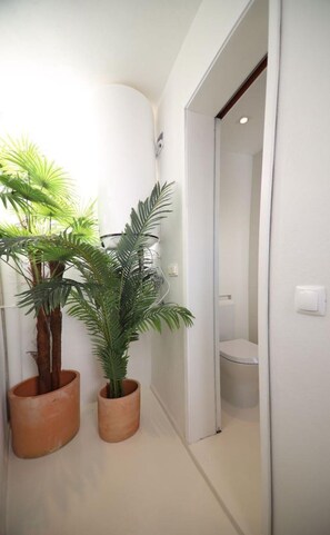 Suihku, hiustenkuivaaja, pyyhkeet