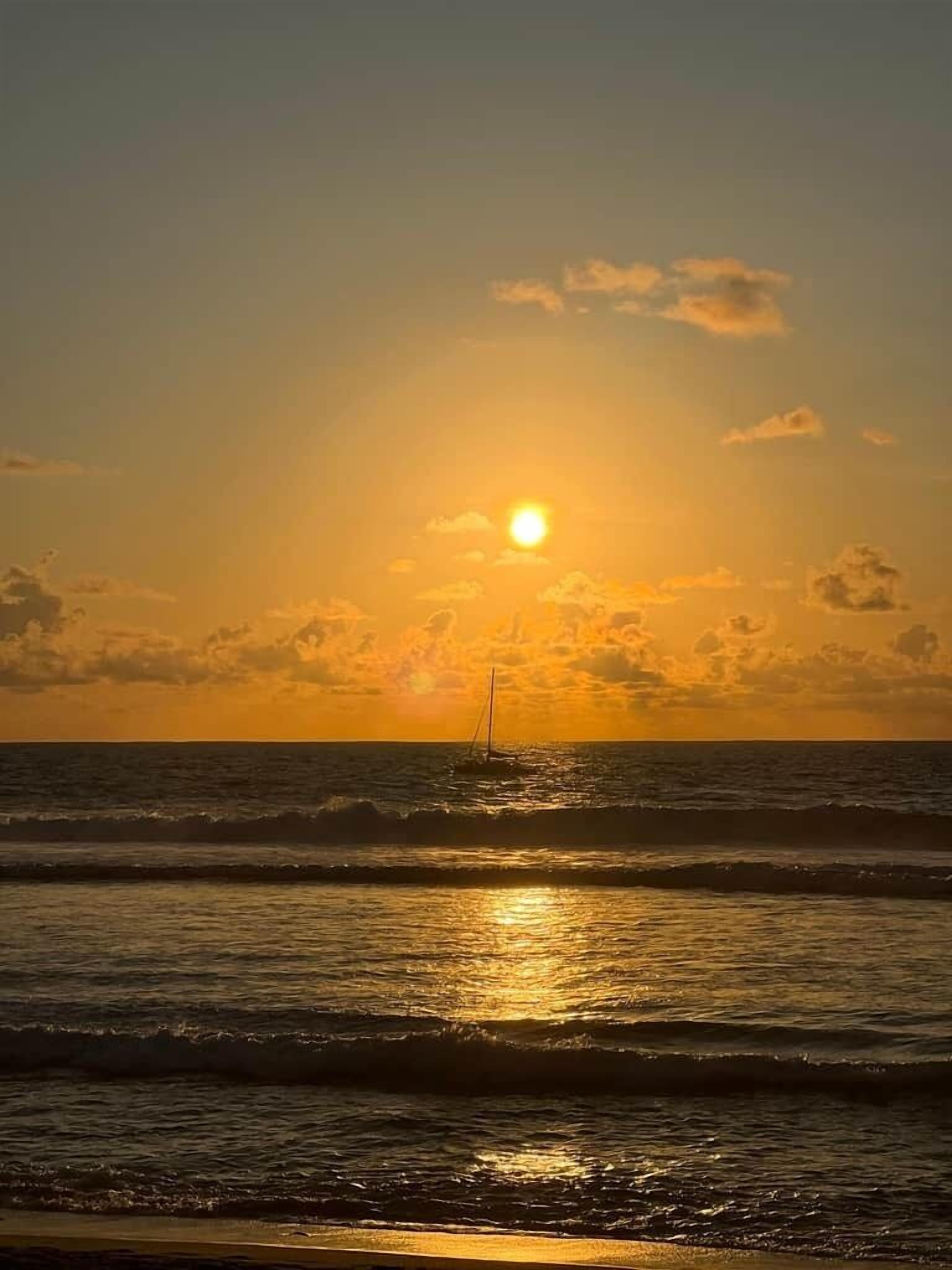 On the beach, sun-loungers, beach towels