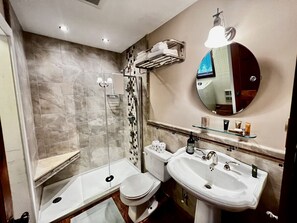 Hair dryer, towels
