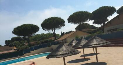 Villa Entouree D'un Jardin Arbore A LA MER A Vendres Plage