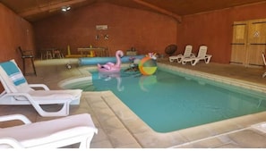 Indoor pool, a heated pool