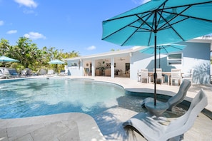 Una piscina riscaldata