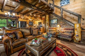 Kamin, Videospiele, DVD-Player, Stereoanlage