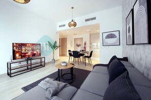 Basic Apartment | Living area - Stunning canal view apartment Yas island (Abu Dhabi)