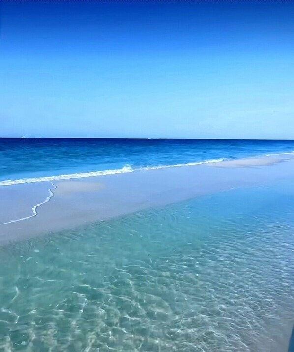Beach nearby, sun-loungers