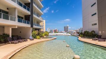 Indoor pool, outdoor pool