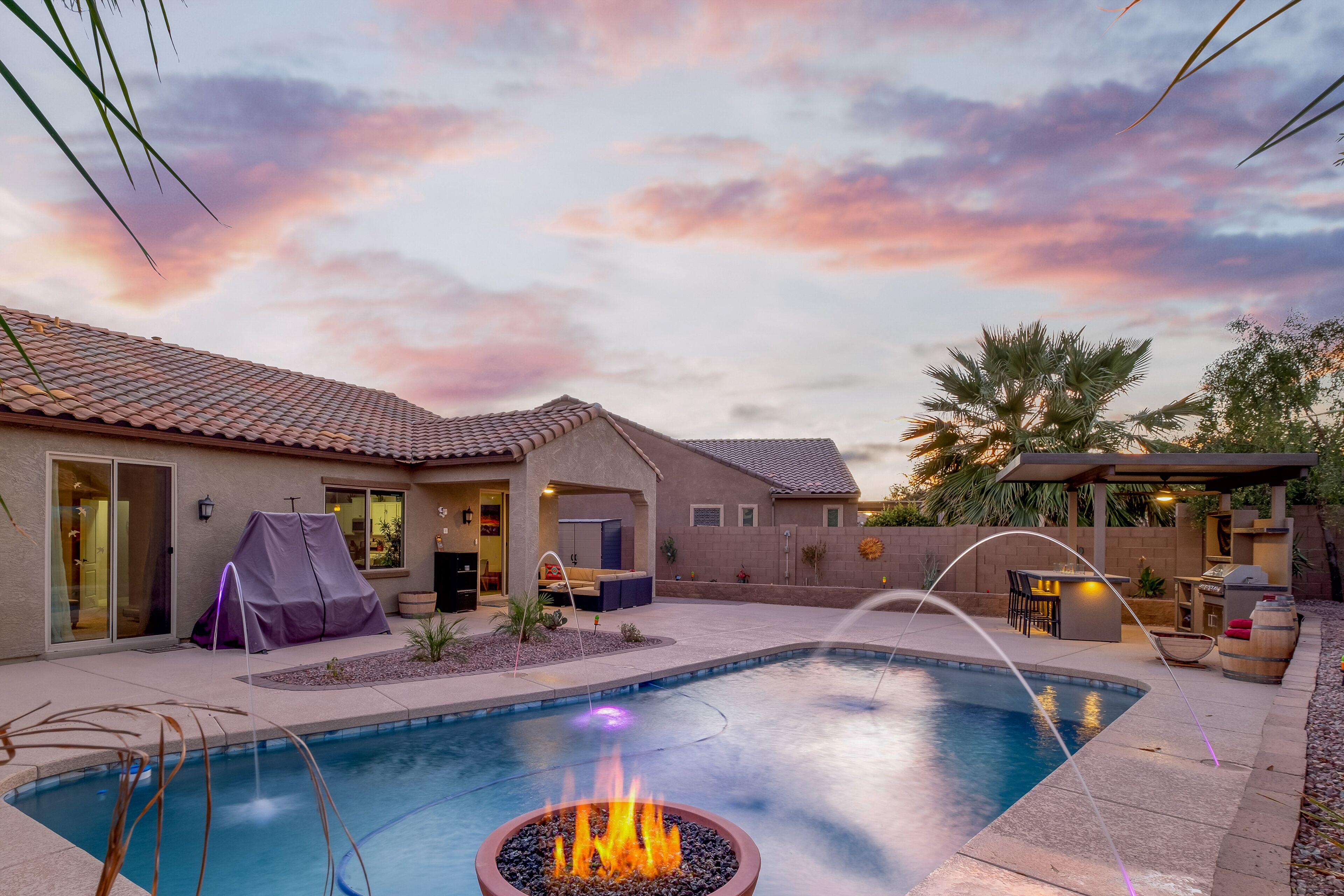 A heated pool