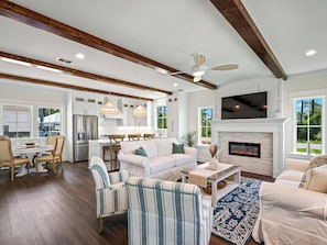 Smart TV, fireplace, books - Endless Summer: Double porches w/ Ocean views, resort pool! 1-min walk to beach! (Saint Teresa)