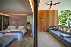 Familie villa, 6 slaapkamers | Een gratis minibar, een kluis op de kamer, een bureau