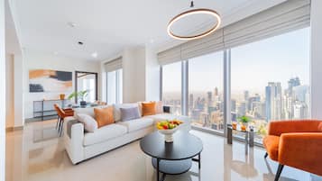 Luxury Apartment, 1 Bedroom, Non Smoking, City View | Living area