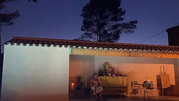 Piscine extérieure, piscine chauffée