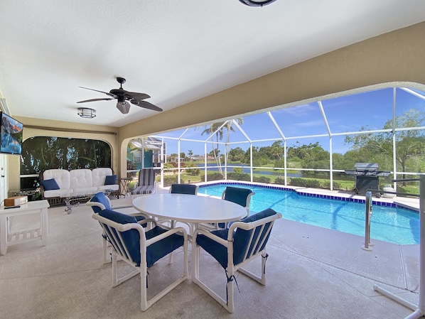 A heated pool