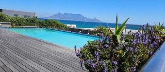 Beachfront couples paradise overlooking Robben Island and Atlantic ocean.
