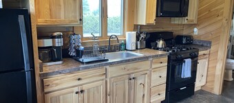 Stay on Kingdom Trails in a one bedroom cabin!