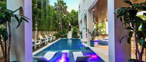 Outdoor pool, a heated pool