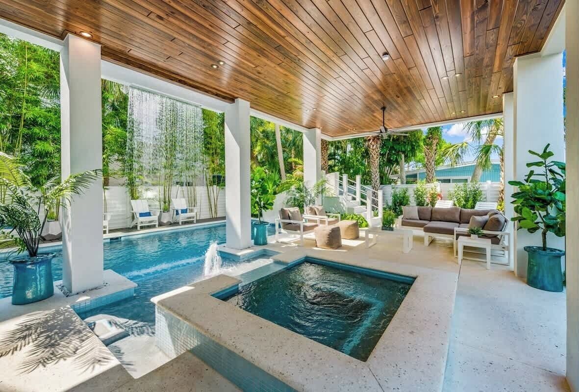 Utendørsbasseng og et oppvarmet basseng